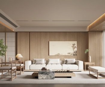 New Chinese Style A Living Room-ID:825217014