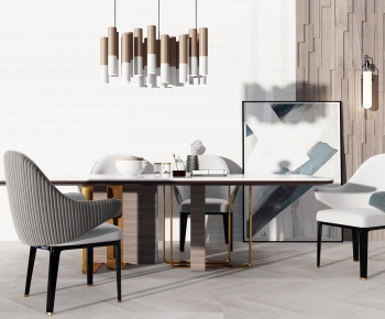 Modern Dining Table And Chairs-ID:652352097