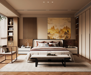 New Chinese Style Bedroom-ID:430717958