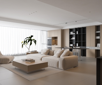 Modern A Living Room-ID:741282948