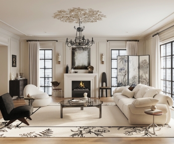 French Style A Living Room-ID:897609006