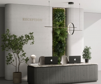 Modern Office Reception Desk-ID:499814991