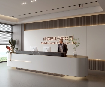 Modern Office Reception Desk-ID:104339174