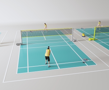 Modern Indoor Badminton Court-ID:871438984