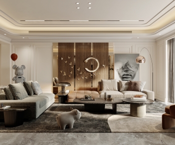 Modern A Living Room-ID:666462901