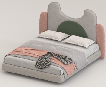 Modern Double Bed-ID:803528072