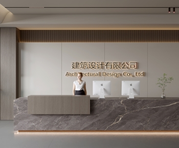 Modern Office Reception Desk-ID:395240072