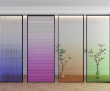 Modern Glass Screen Partition-ID:151930096