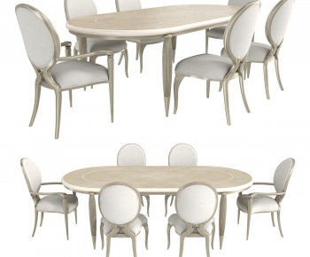 French Style Dining Table And Chairs-ID:423047074