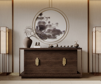 New Chinese Style Side Cabinet-ID:789091117