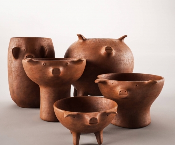 Wabi-sabi Style Clay Pot-ID:859416011