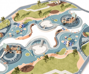 Modern Park Landscape-ID:615279759