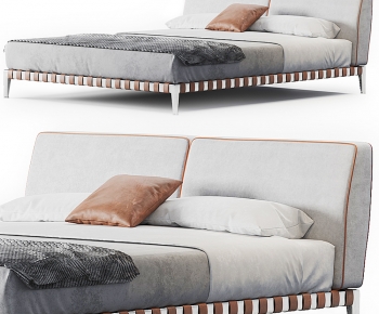 Modern Double Bed-ID:667629965