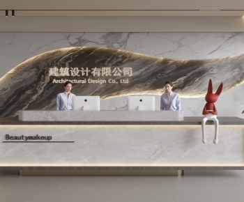 Modern Office Reception Desk-ID:396040926