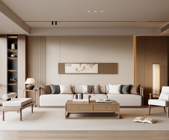 New Chinese Style A Living Room-ID:786988027