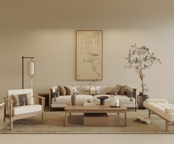 New Chinese Style A Living Room-ID:113270322