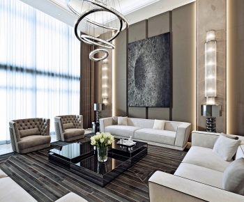 Modern A Living Room-ID:989350087