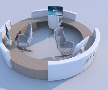 Modern Reception Desk-ID:598077067