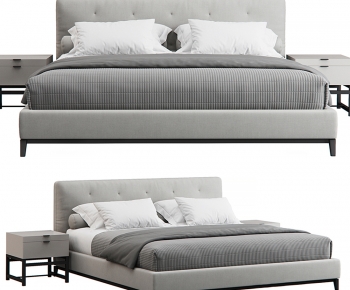 Modern Double Bed-ID:842422011