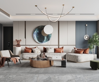 Modern A Living Room-ID:419488915