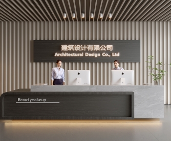 Modern Office Reception Desk-ID:468966012