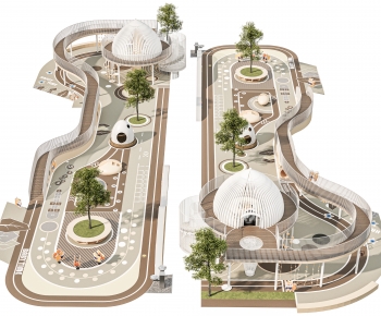 Modern Park Landscape-ID:884865053
