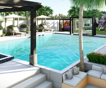 Modern Swimming Pool-ID:102787974