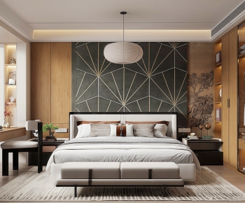 New Chinese Style Bedroom-ID:901032926