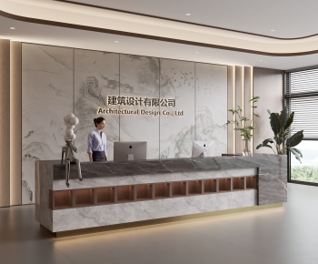 现代办公前台大厅-ID:307688003