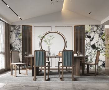 New Chinese Style Dining Room-ID:681378859