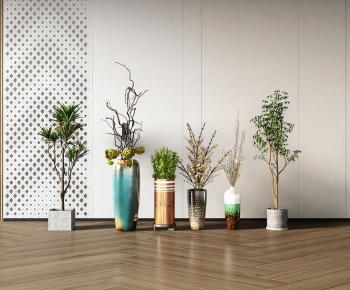 Modern Ground Green Plant Potted Plants-ID:735447885