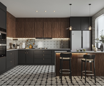 French Style Open Kitchen-ID:236947068