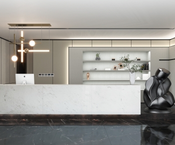 Modern Office Reception Desk-ID:995671039