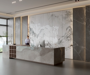 Modern Office Reception Desk-ID:181710962