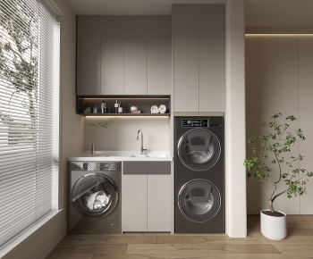 Modern Balcony Laundry Room-ID:282160042