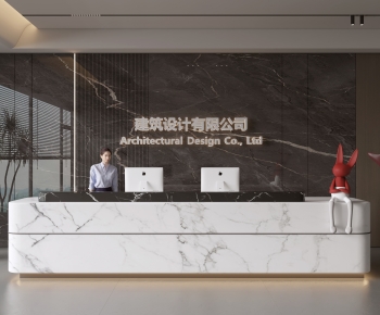 Modern Office Reception Desk-ID:885781058