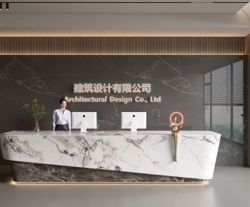 Modern Office Reception Desk-ID:452059038