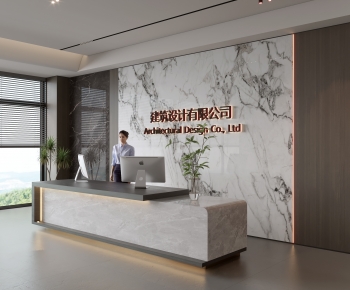 Modern Office Reception Desk-ID:143297915