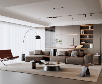 Modern A Living Room-ID:750377898