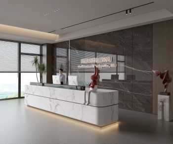 Modern Office Reception Desk-ID:261621006