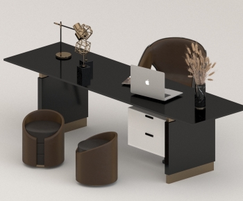 Modern Computer Desk And Chair-ID:465681086