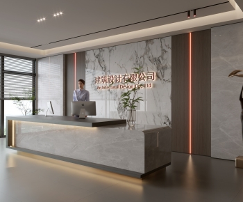Modern Office Reception Desk-ID:765357971