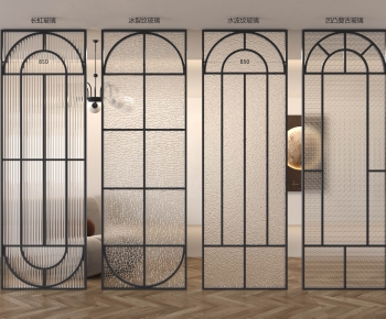 French Style Glass Screen Partition-ID:576669939