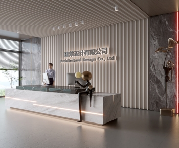 Modern Office Reception Desk-ID:912473929