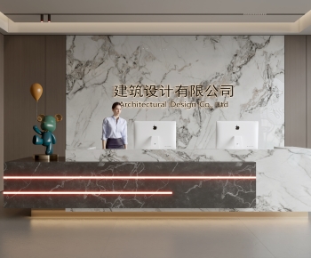 Modern Office Reception Desk-ID:166520121
