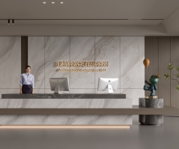 Modern Office Reception Desk-ID:977160937
