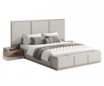 Modern Double Bed-ID:695364958