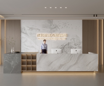 现代办公前台大厅-ID:399833927