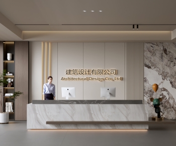 Modern Office Reception Desk-ID:863540894