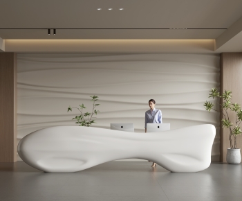 Modern Office Reception Desk-ID:906896111